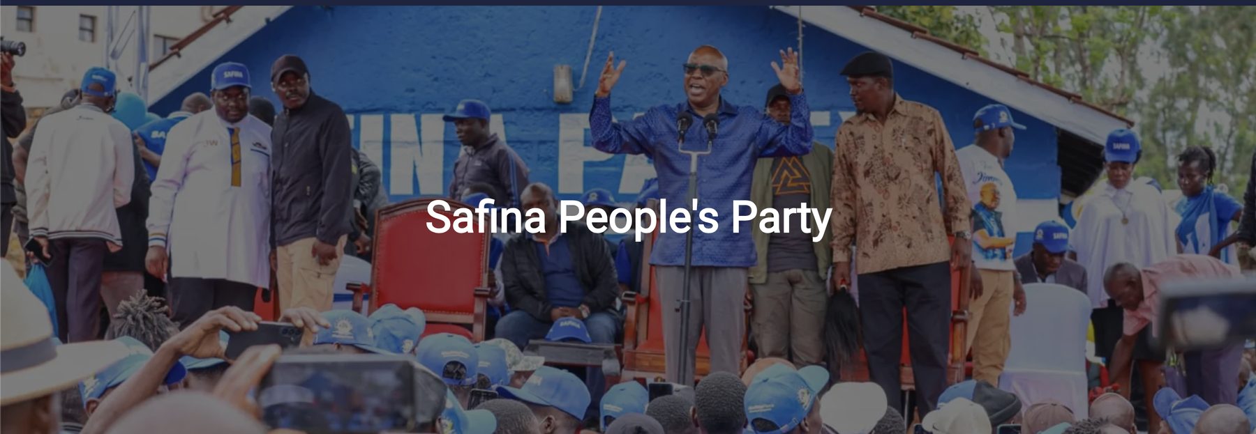 Jimi Wanjigi addressing a Safina Party rally